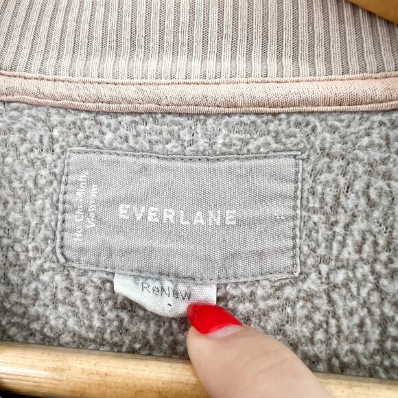 Everlane Renew Fleece Raglan Sweater XL Crewneck Sweatshirt Gray Casual - Picture 3 of 7